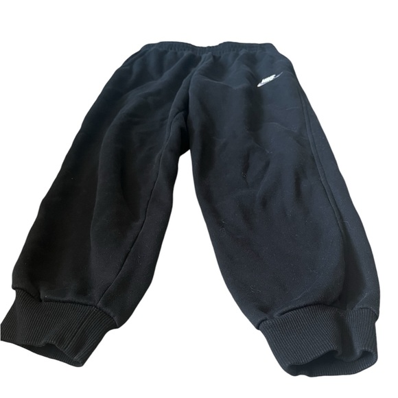 Children’s Large Black Elastic Waist Cotton Nike Jogger Pants - Picture 3 of 8